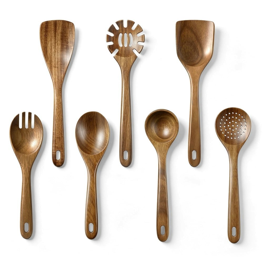 Vesteel 7-Piece Acacia Wood Kitchen Utensil Set: $17.99 Vesteel 7-Piece Acacia Wood Kitchen Utensil Set: $17.99