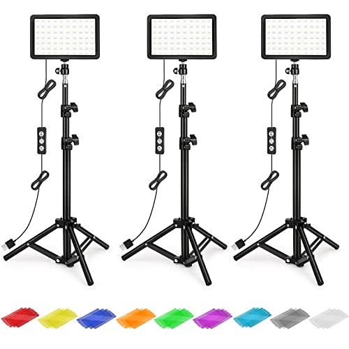 Dimmable LED Video Studio Lighting Kit with Tripod Stand: $35.99
