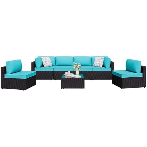 Shintenchi 7-Piece PE Wicker Outdoor Patio Sectional Sofa Set: $370.30 Shintenchi 7-Piece PE Wicker Outdoor Patio Sectional Sofa Set: $370.30