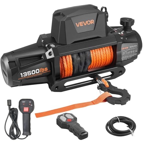 Vevor 13,500-lb. 12V DC Electric Winch with Synthetic Rope: $297.42 Vevor 13,500-lb. 12V DC Electric Winch with Synthetic Rope: $297.42