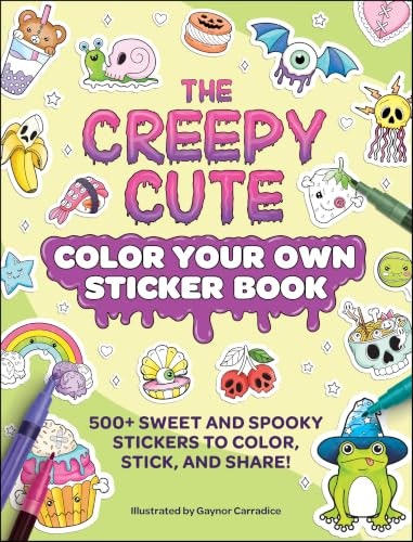 The Creepy Cute Color Your Own Sticker Book: $11.98
