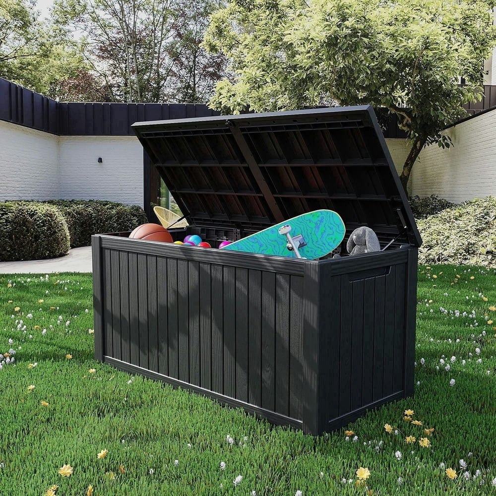 Mersco 200-Gallon Resin Deck Box: $149.99 Mersco 200-Gallon Resin Deck Box: $149.99