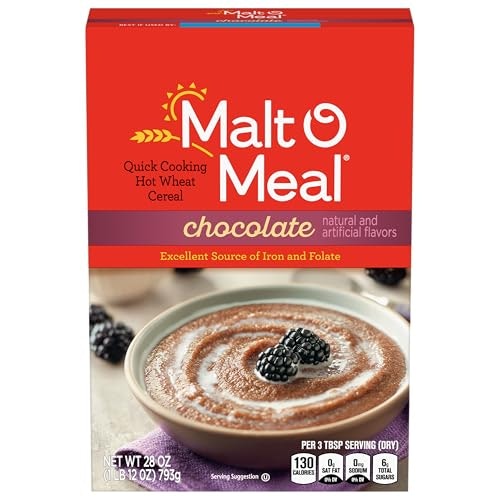 Malt-O-Meal Chocolate Hot Wheat Cereal 28-oz. Box: $4.38