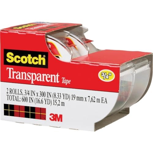 Scotch Transparent Tape 3/4" x 250" 2-Pack: $1 Scotch Transparent Tape 3/4" x 250" 2-Pack: $1