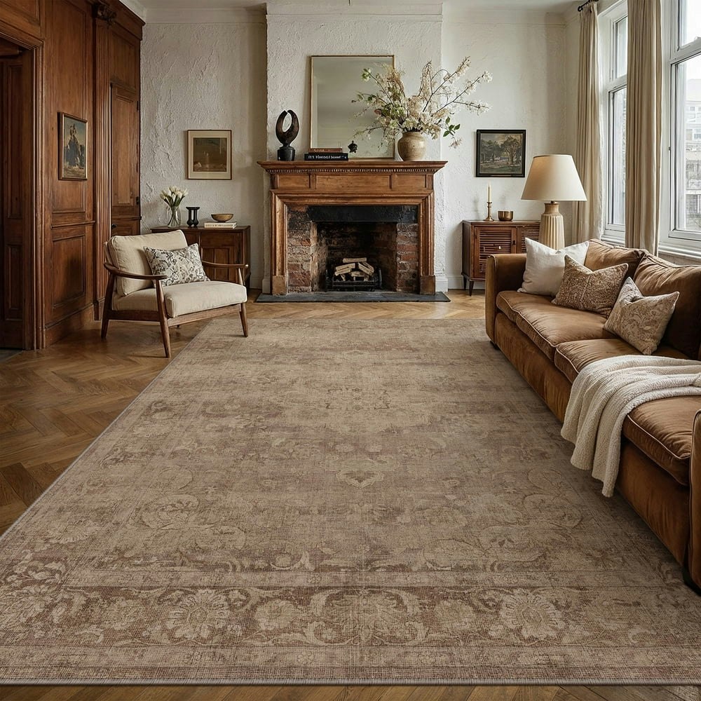 Berthmeer 10'x12' Floral Vintage Area Rug: $170.99 Berthmeer 10'x12' Floral Vintage Area Rug: $170.99
