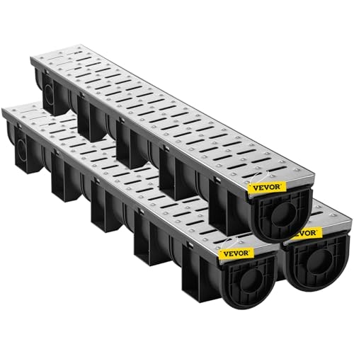 Vevor 3-Pack Trench Drain System with Metal Grate: $86.91 Vevor 3-Pack Trench Drain System with Metal Grate: $86.91