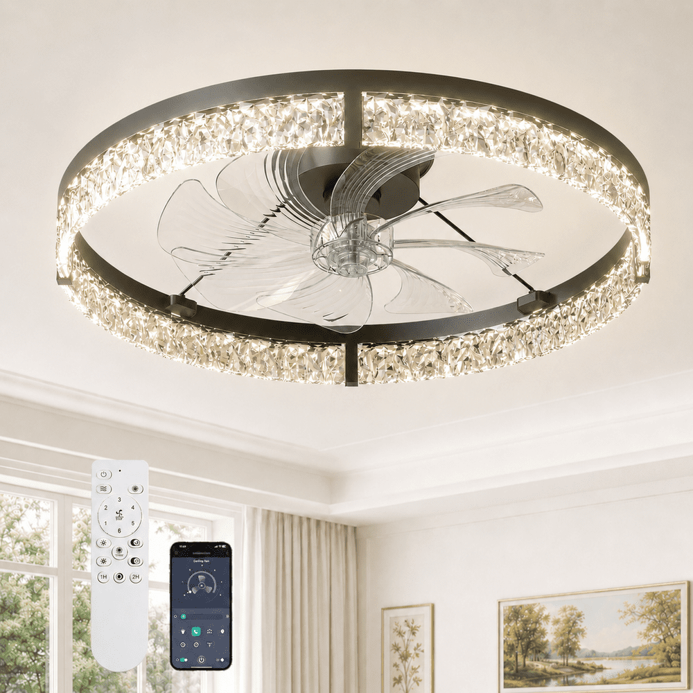 Aidel 24-inch Flush Mount Ceiling Fan with Light: $52.99 Aidel 24-inch Flush Mount Ceiling Fan with Light: $52.99