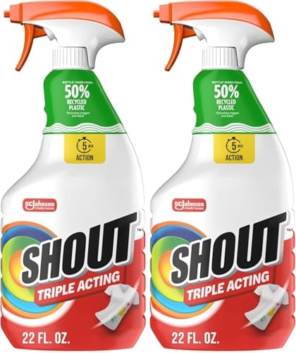 Shout Active Enzyme Laundry Stain Remover Spray 22oz 2-Pack: $3.88 Shout Active Enzyme Laundry Stain Remover Spray 22oz 2-Pack: $3.88
