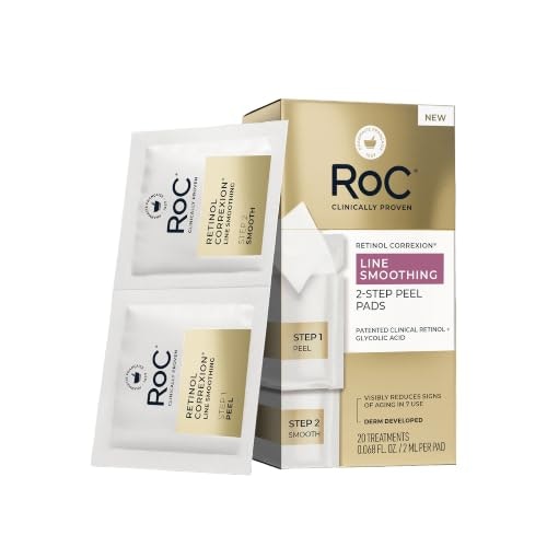 RoC Retinol Correxion Line Smoothing 2-Step Peel Pads 20-Pack: $29.99 RoC Retinol Correxion Line Smoothing 2-Step Peel Pads 20-Pack: $29.99
