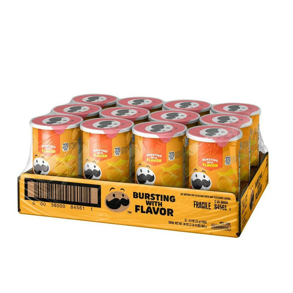 Pringles Cheddar Cheese Potato Crisps 2.5-oz. Can 12-Pack: $30.48