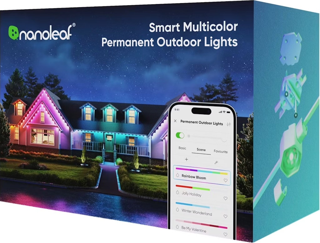 Nanoleaf 100-Foot Smart Multicolor Permanent Outdoor Lights: $59