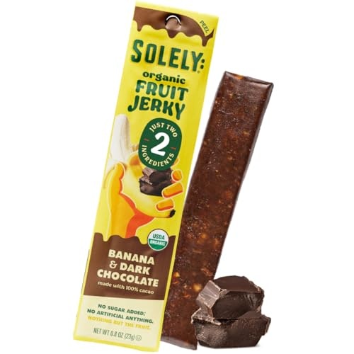 Solely Organic Banana Chocolate Drizzled Fruit Jerky 0.8oz: $1.50 Solely Organic Banana Chocolate Drizzled Fruit Jerky 0.8oz: $1.50