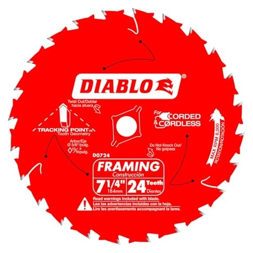 Diablo 7-1/4" 24-Tooth Framing Saw Blade 3-Pack: $26.97
