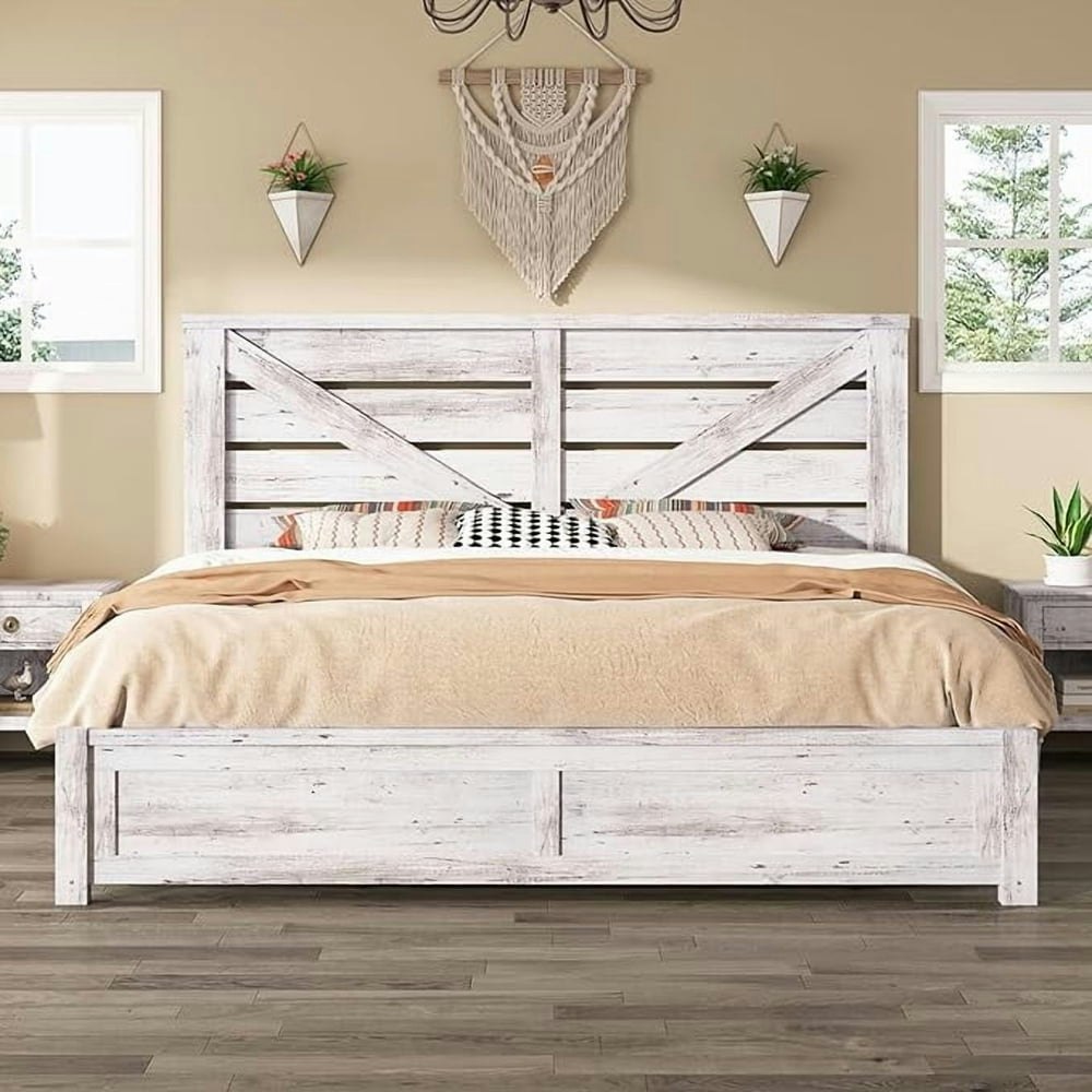 Merluxy King Farmhouse Bed Frame: $204.65 Merluxy King Farmhouse Bed Frame: $204.65
