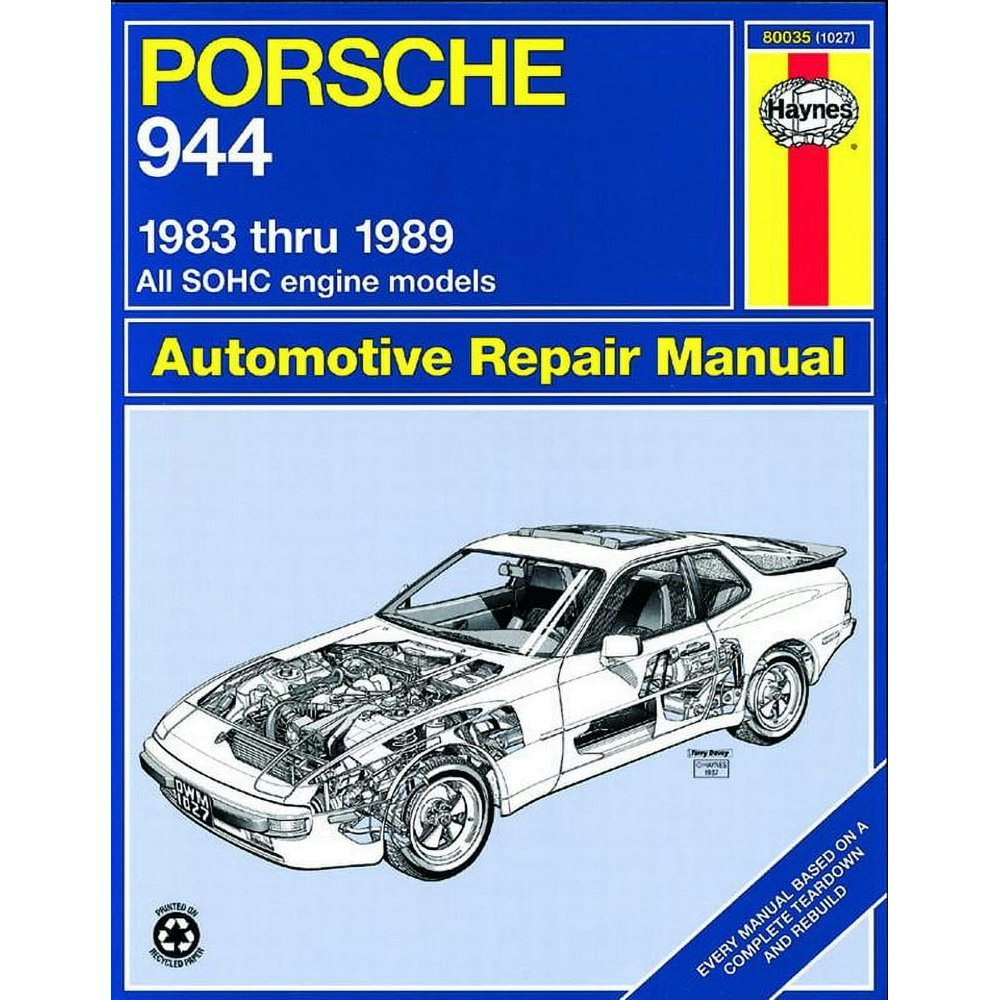Porsche 944 Automotive Repair Manual 1983-1989: $27.95