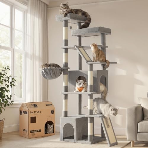Feandrea 72.6-Inch Multi-Level Cat Tree Tower: $73.99 Feandrea 72.6-Inch Multi-Level Cat Tree Tower: $73.99