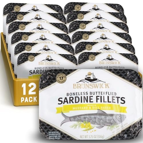 Brunswick Sardines in Mustard & Dill Sauce 3.75-oz. Can 12-Pack: $20.68 Brunswick Sardines in Mustard & Dill Sauce 3.75-oz. Can 12-Pack: $20.68