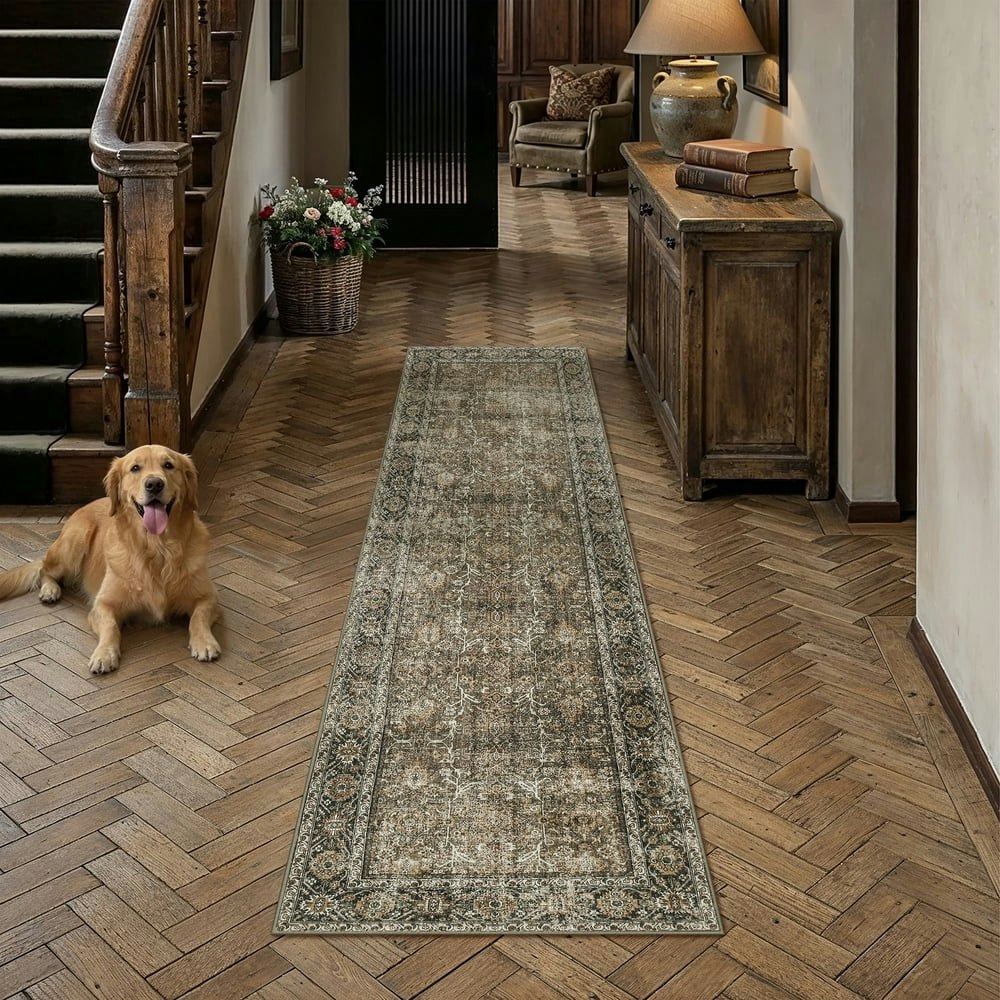 Berthmeer 3'x10' Vintage Oriental Runner Rug: $40.22 Berthmeer 3'x10' Vintage Oriental Runner Rug: $40.22