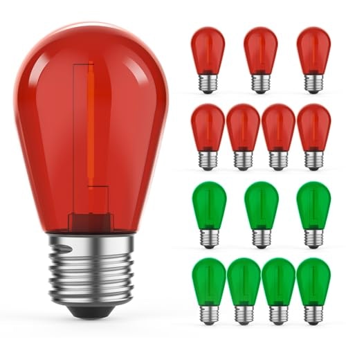 GvvooHome S14 LED String Light Bulbs 15-Pack: $14.28