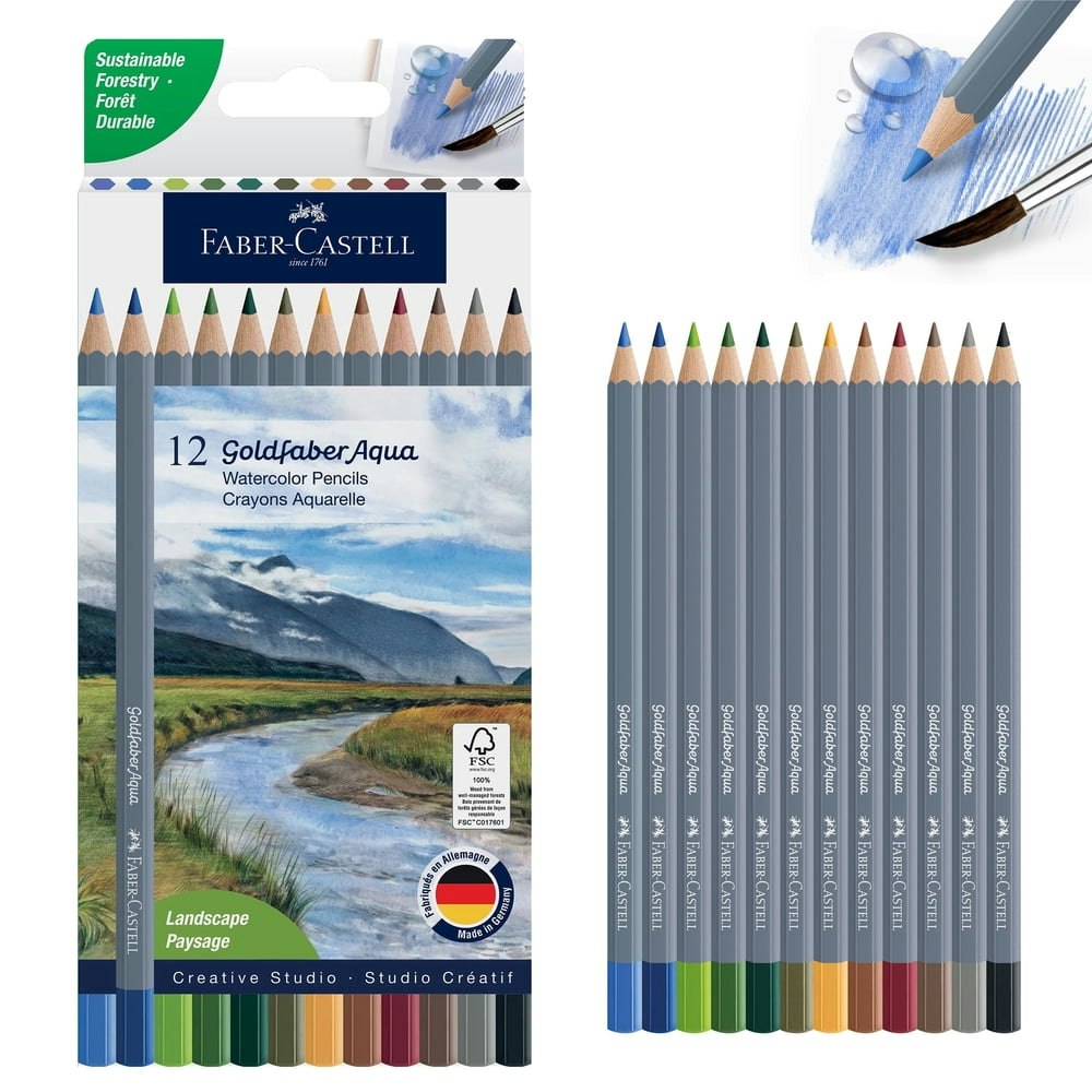Faber-Castell Goldfaber Aqua Watercolor Pencils 12-Count: $9.20 Faber-Castell Goldfaber Aqua Watercolor Pencils 12-Count: $9.20