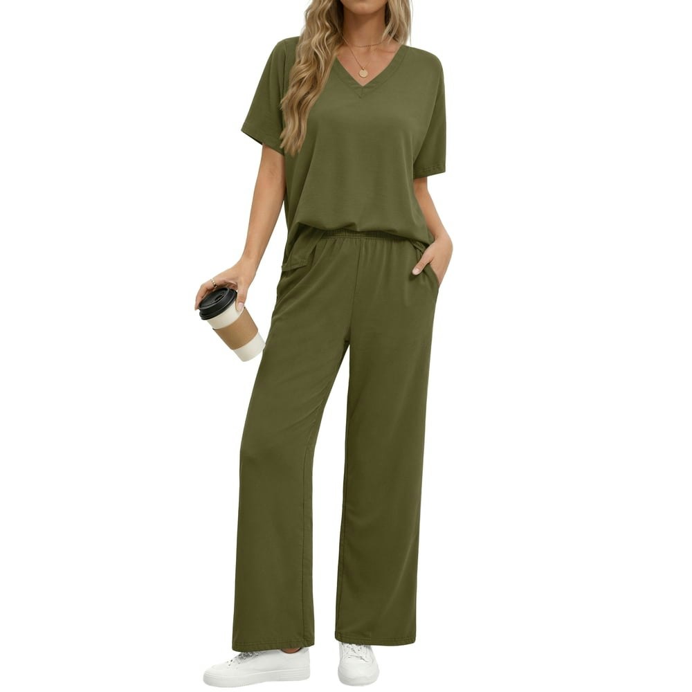 Fantaslook Women's 2-Piece Short Sleeve Lounge Set: $14.69 Fantaslook Women's 2-Piece Short Sleeve Lounge Set: $14.69