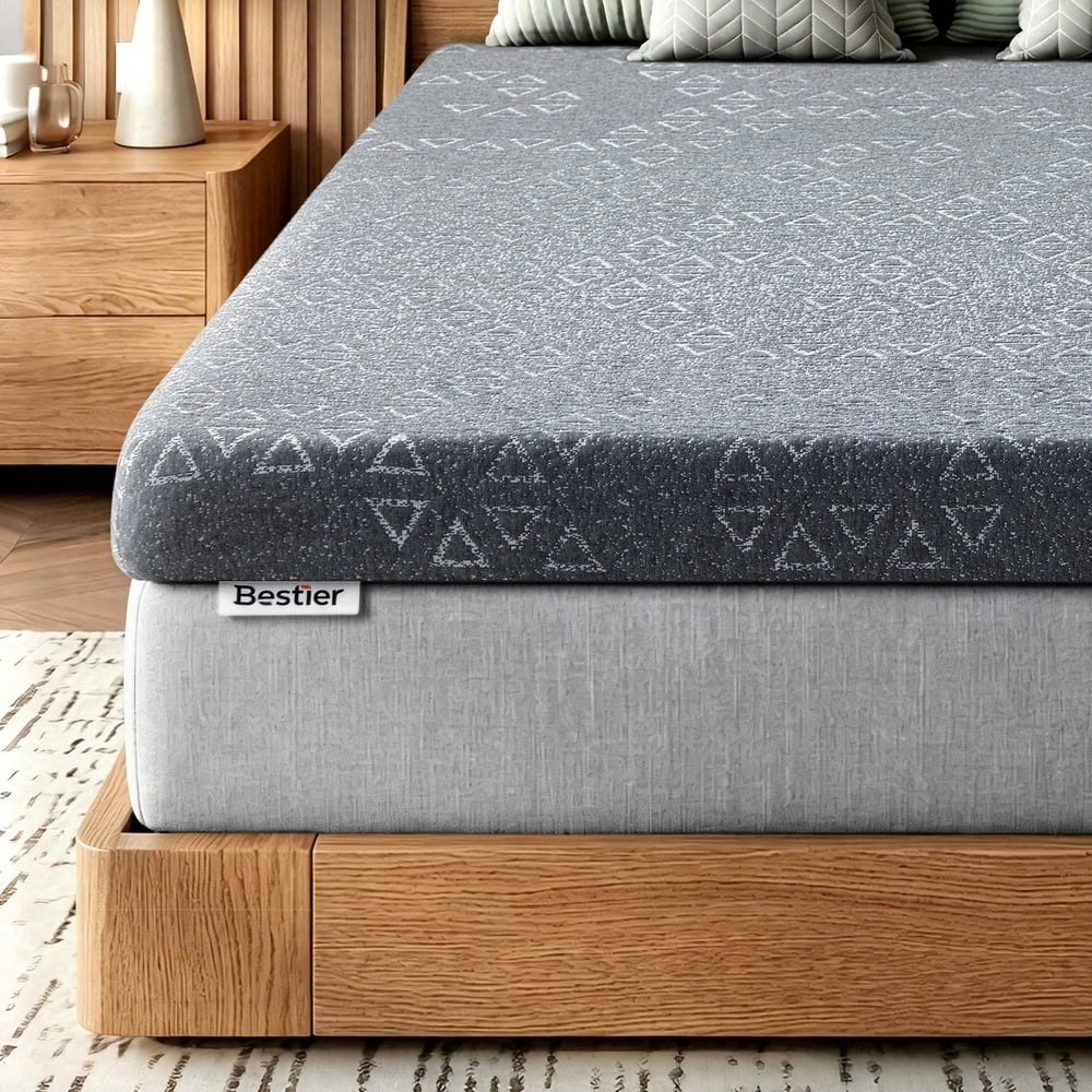 Bestier 3-Inch Full Size Bamboo Charcoal Gel Memory Foam Mattress Topper: $93.82