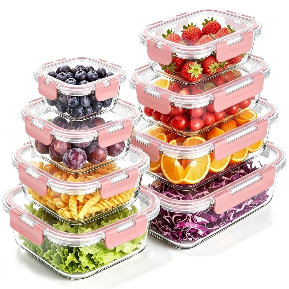 Taimasi 16-Piece Glass Food Storage Container Set: $21.59 Taimasi 16-Piece Glass Food Storage Container Set: $21.59