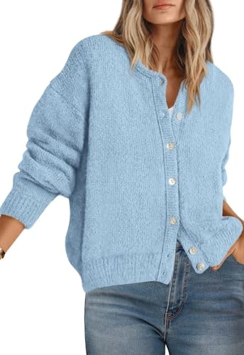 Prettygarden Women's Long Sleeve Crewneck Button Down Sweater: $29.99 Prettygarden Women's Long Sleeve Crewneck Button Down Sweater: $29.99