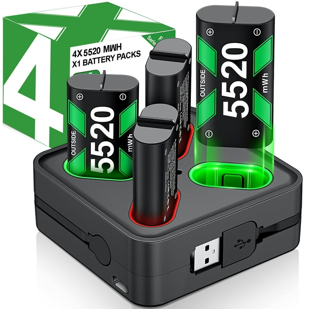 Esywen Xbox Controller Battery Charger with 4 5,520mWh Batteries: $29.99 Esywen Xbox Controller Battery Charger with 4 5,520mWh Batteries: $29.99