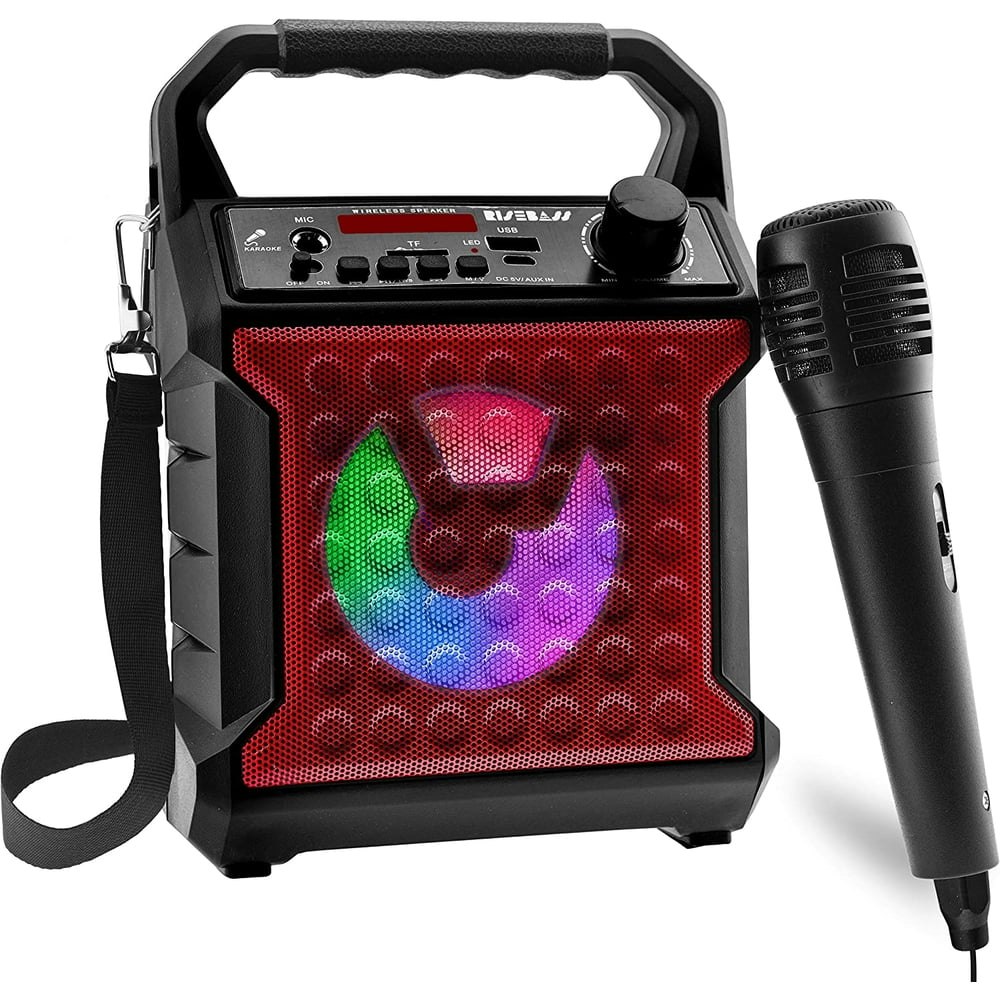 Risebass Portable Karaoke Machine with Microphone: $24.99 Risebass Portable Karaoke Machine with Microphone: $24.99