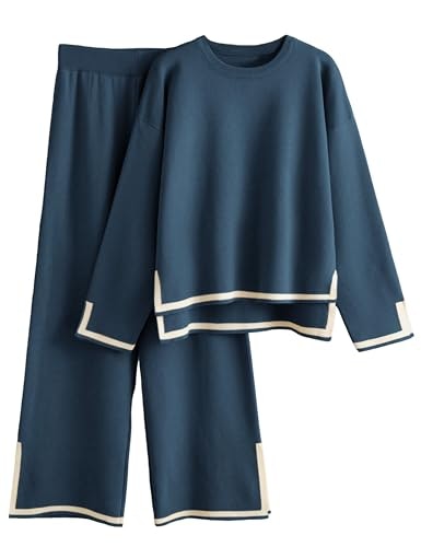 Tanming Women's 2-Piece Knit Sweater and Wide-Leg Lounge Set: $37.97 Tanming Women's 2-Piece Knit Sweater and Wide-Leg Lounge Set: $37.97