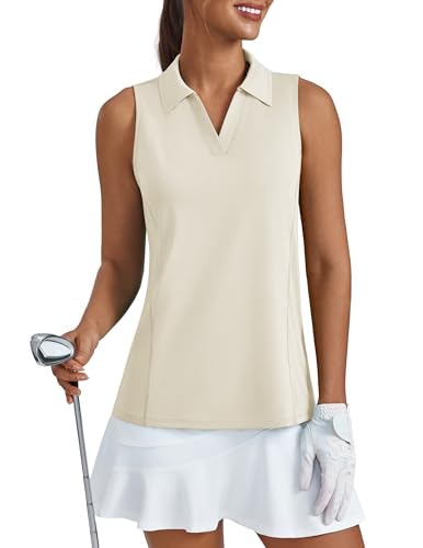 Pinspark Women's UPF 50+ Sleeveless Golf Polo: $14.99 Pinspark Women's UPF 50+ Sleeveless Golf Polo: $14.99