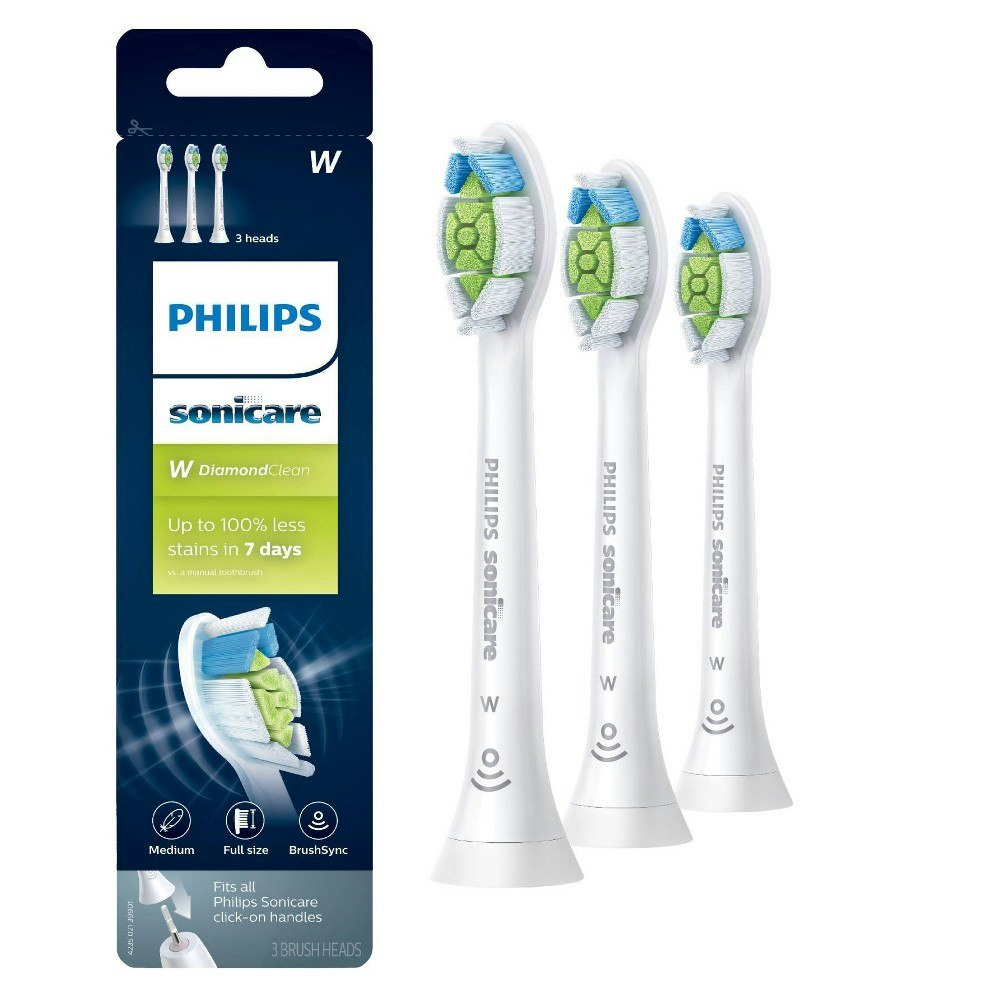 Philips Sonicare W2 DiamondClean Replacement Electric Toothbrush Head 3-Pack: $27.99