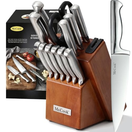McCook 15-Piece Kitchen Knife Set with Built-in Sharpener: $57.97 McCook 15-Piece Kitchen Knife Set with Built-in Sharpener: $57.97