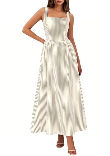 Prettygarden Women's Striped Maxi Sundress: $44.19 Prettygarden Women's Striped Maxi Sundress: $44.19