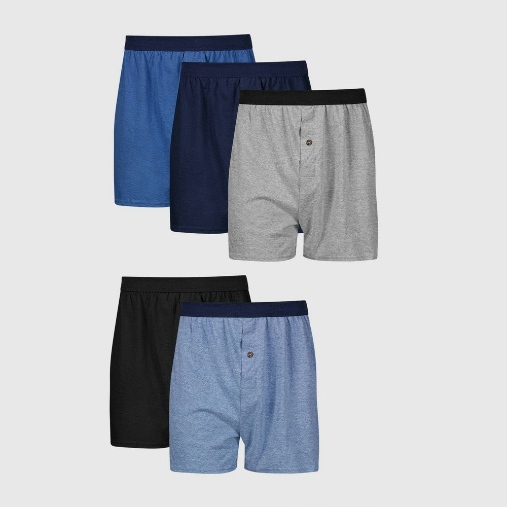 Hanes Men's Knit Boxer Shorts 5-Pack: $24 Hanes Men's Knit Boxer Shorts 5-Pack: $24