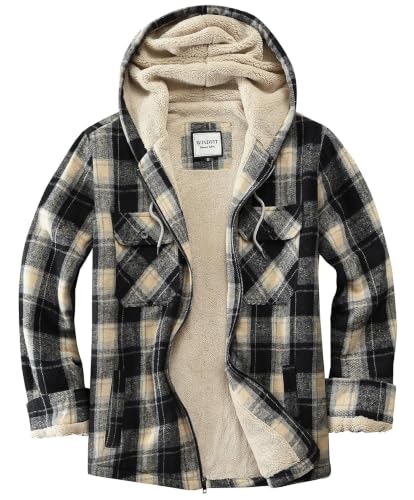 Windfit Women's Full Zip Sherpa-Lined Plaid Fleece Jacket 3XL: $33.99