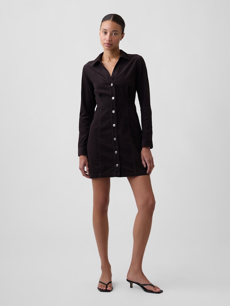 Fitted Collared Mini Dress: $34.99