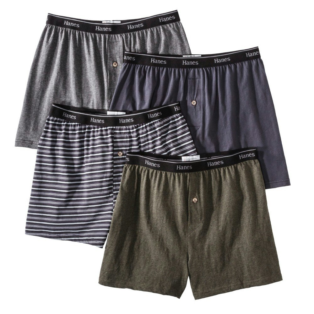 Hanes Premium Men's Stretch Cotton Knit Boxers 4-Pack: $27 Hanes Premium Men's Stretch Cotton Knit Boxers 4-Pack: $27