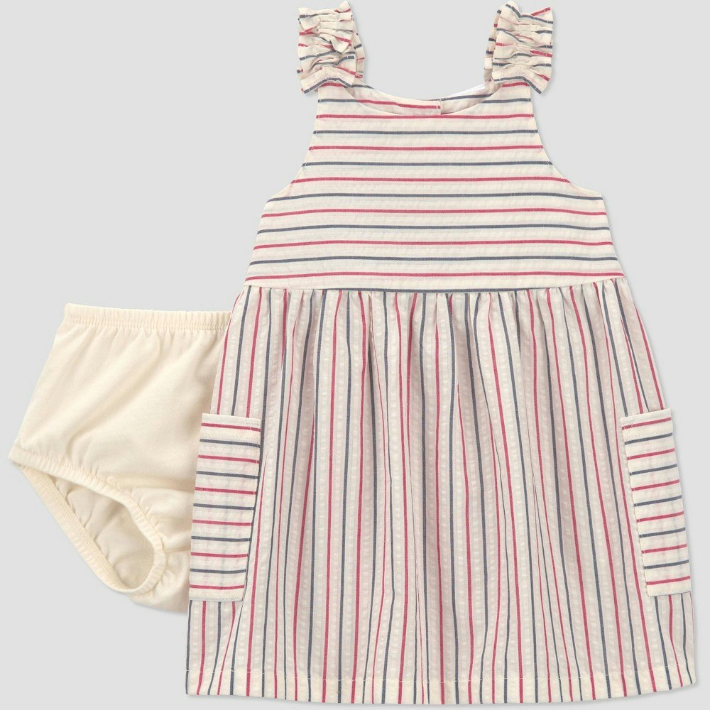 Carter's Just One You Baby Girls' Striped 4th of July Dress 3M: $8
