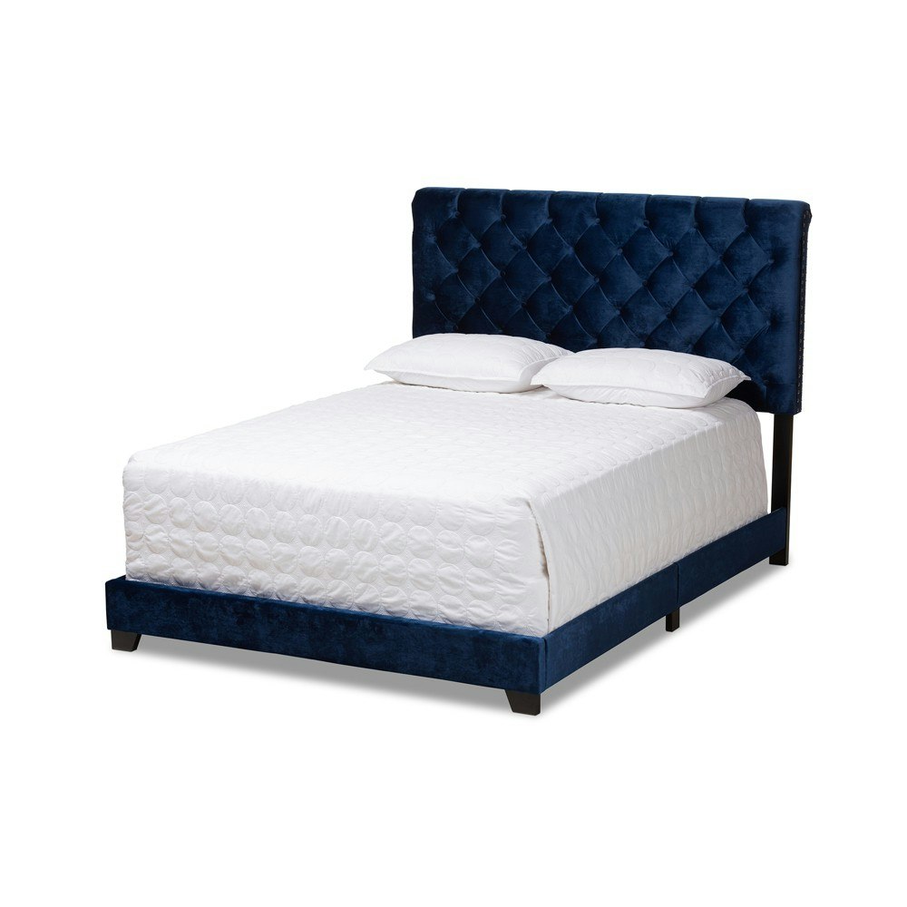 Baxton Studio Candace Full Velvet Upholstered Bed: $230.99