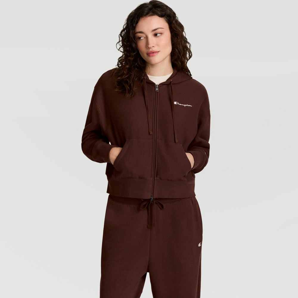 Champion Women's Cropped Fleece Zip-Up Hoodie: $38