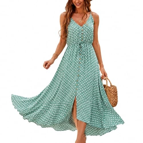 Brovave Women's Polka Dot V-Neck Midi Sundress: $33.48 Brovave Women's Polka Dot V-Neck Midi Sundress: $33.48