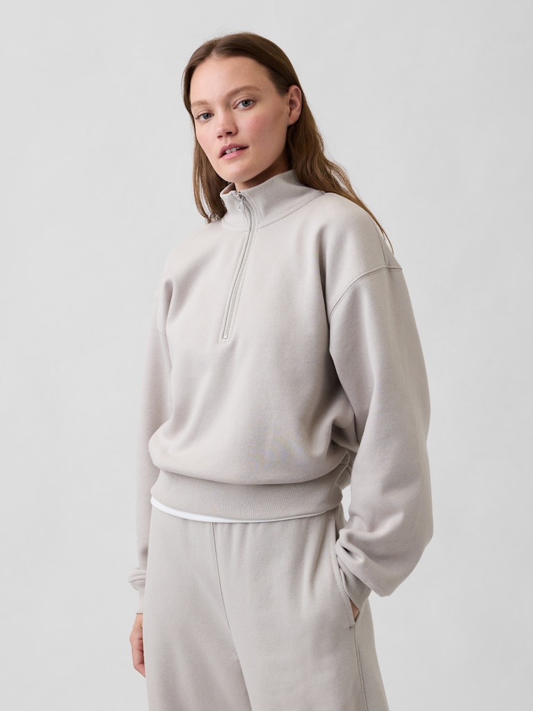 Relaxed Fleece Half-Zip Sweatshirt: $32.49 Relaxed Fleece Half-Zip Sweatshirt: $32.49