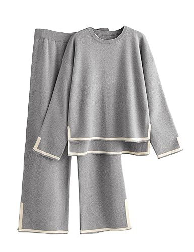 Tanming Women's 2-Piece Knit Sweater and Wide-Leg Pants Lounge Set: $42.49 Tanming Women's 2-Piece Knit Sweater and Wide-Leg Pants Lounge Set: $42.49