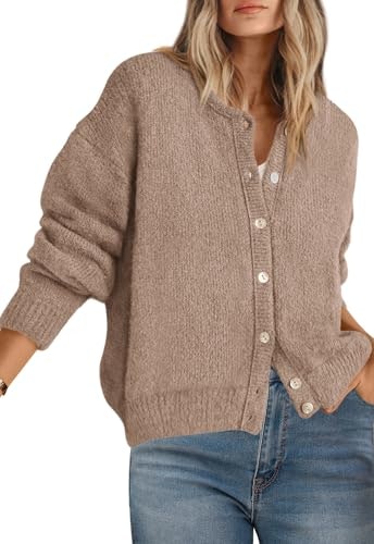 Prettygarden Women's Long Sleeve Crewneck Button Down Sweater: $27.99 Prettygarden Women's Long Sleeve Crewneck Button Down Sweater: $27.99
