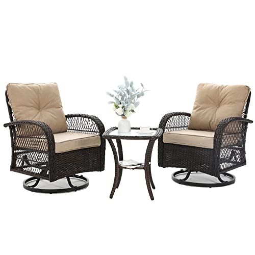 3-Piece Outdoor Swivel Glider Bistro Set: $271.99 3-Piece Outdoor Swivel Glider Bistro Set: $271.99