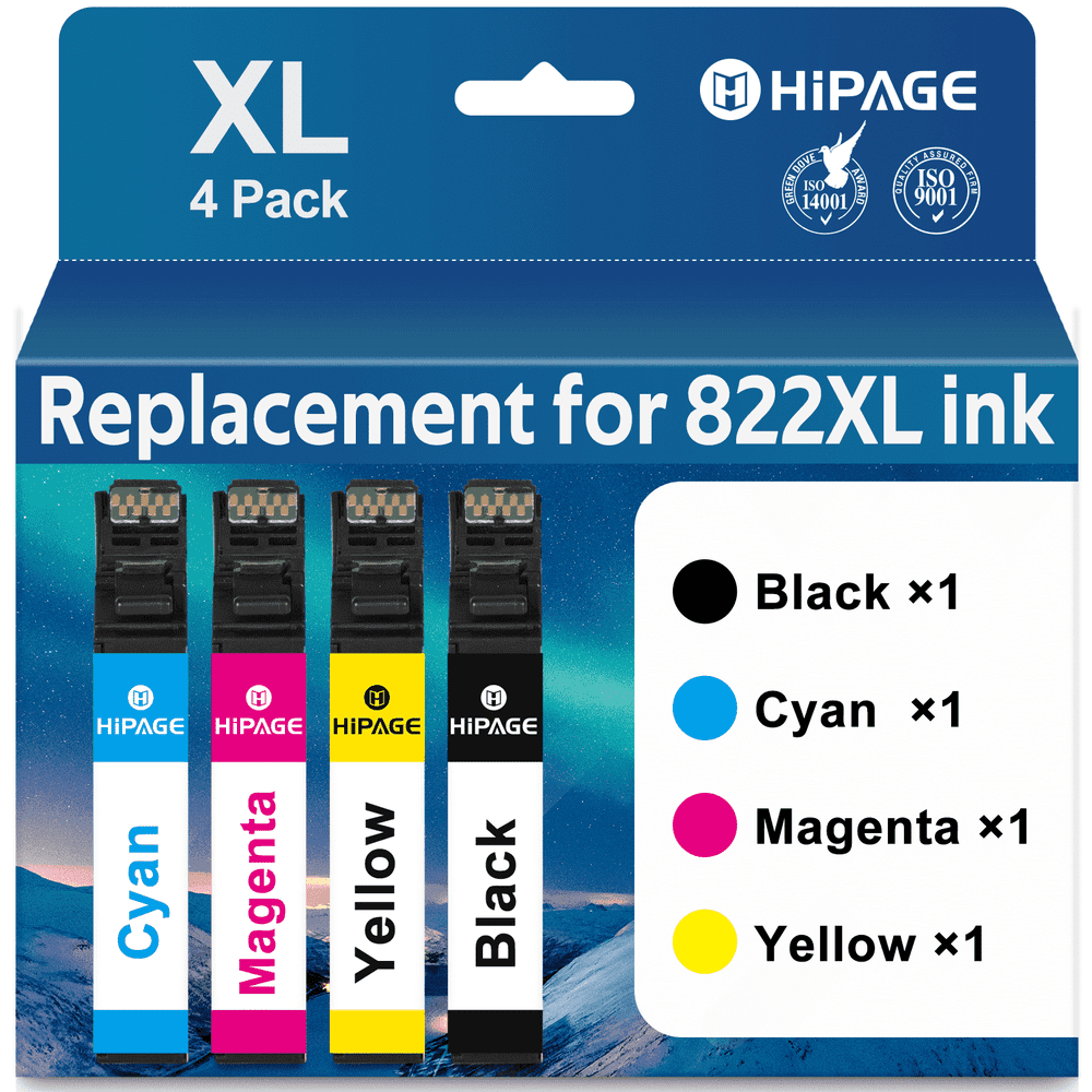 Hipage 822XL Ink Cartridge 4-Pack: $23.29