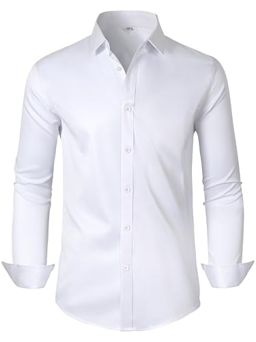 Ficovis Men's Long Sleeve Button Down Dress Shirt: $9.89