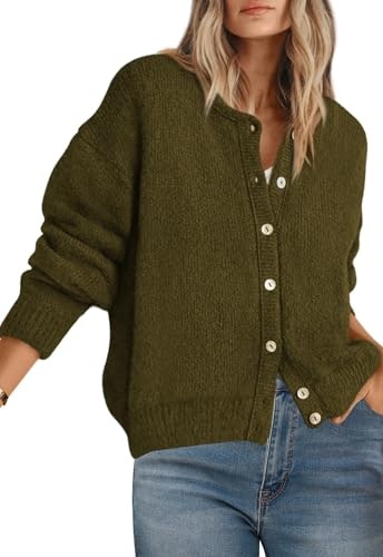Prettygarden Women's Long Sleeve Crewneck Button Down Sweater: $27.99 Prettygarden Women's Long Sleeve Crewneck Button Down Sweater: $27.99